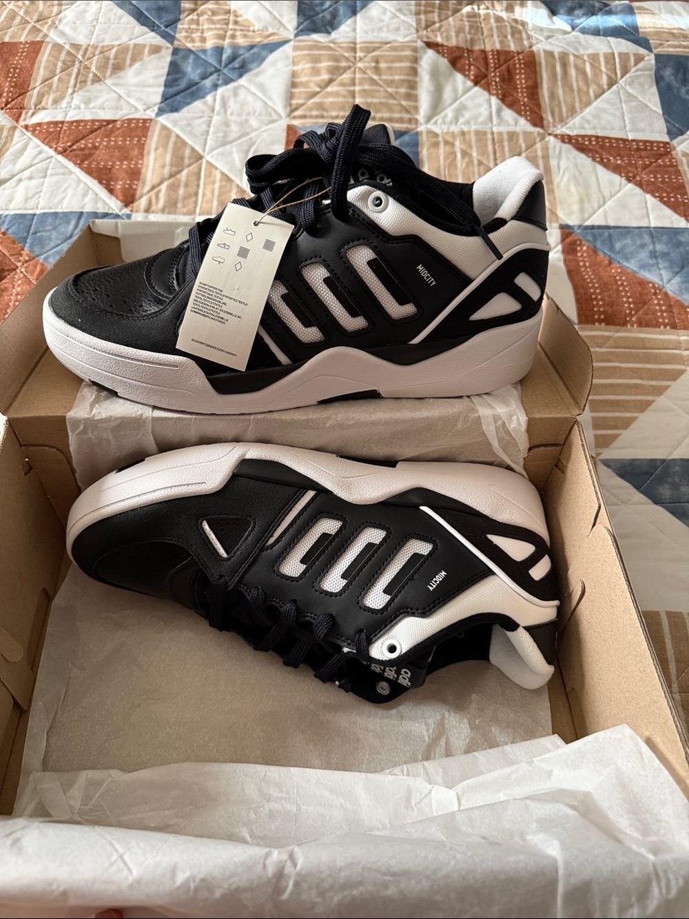 adidas Men’s Black and White Athletic Sneakers